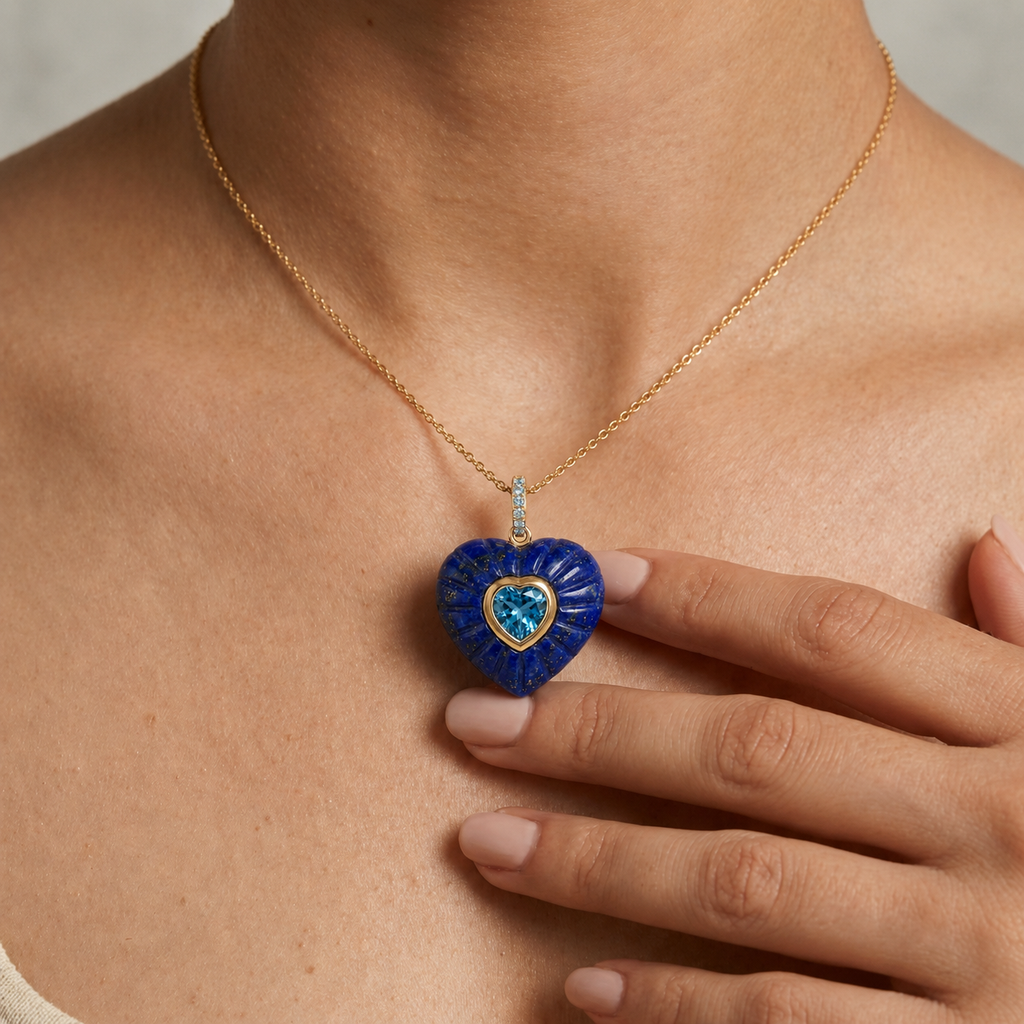 Lapis Aurelia Heart Pendant