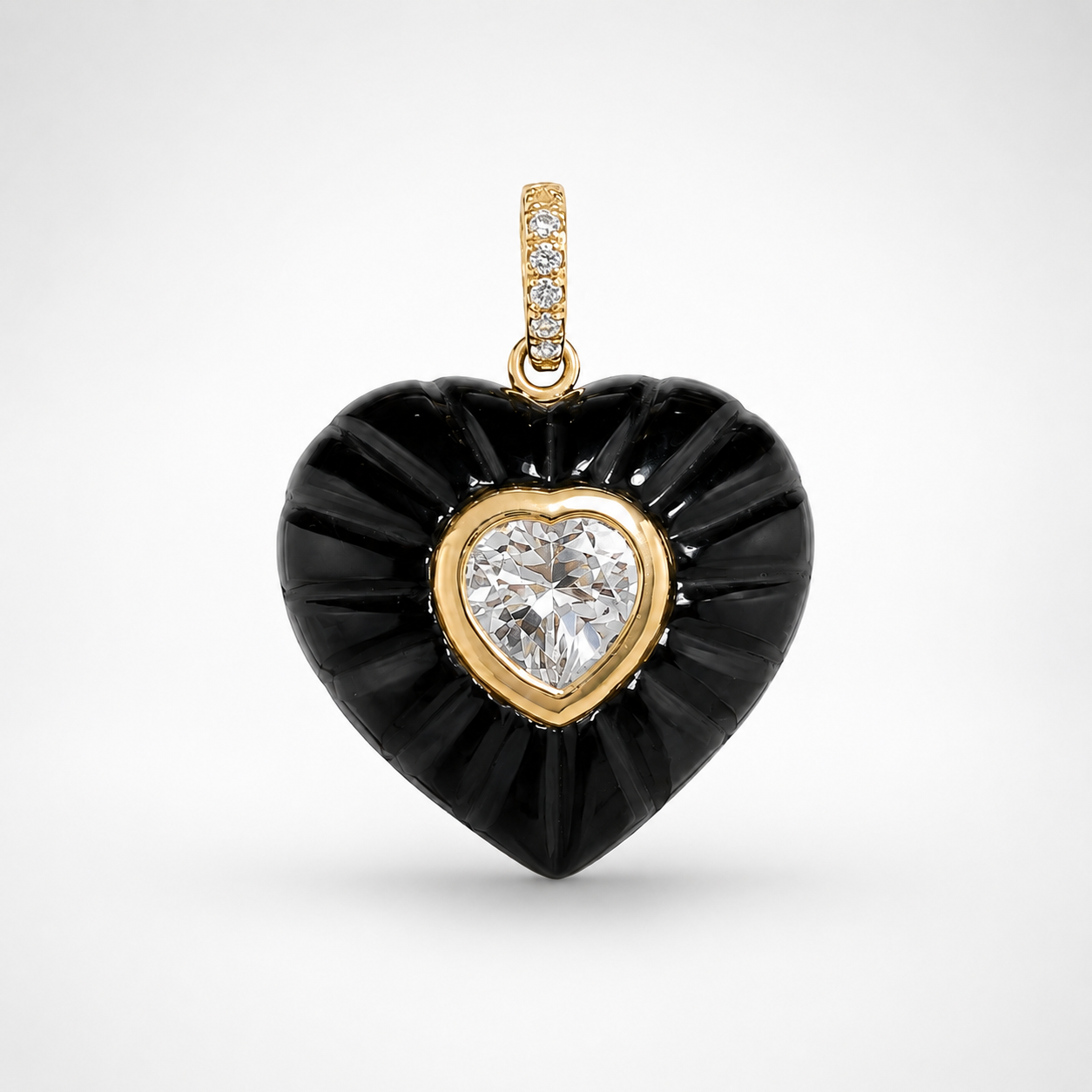 Black Onyx Aurelia Heart Pendant
