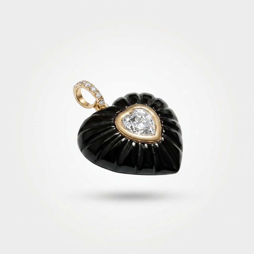 Black Onyx Aurelia Heart Pendant