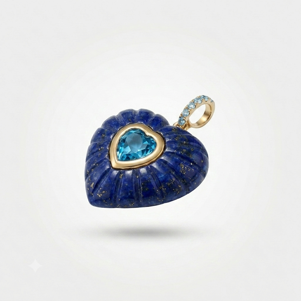 Lapis Aurelia Heart Pendant