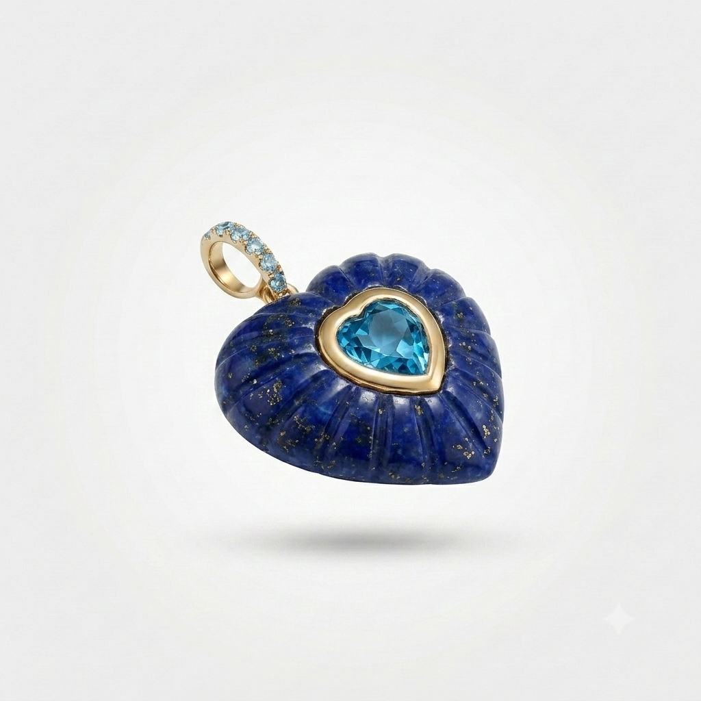 Lapis Aurelia Heart Pendant