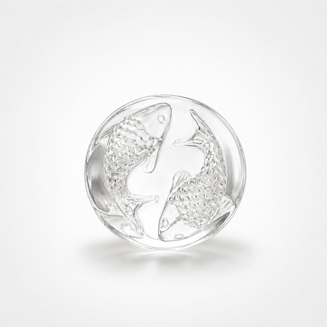 Rock Crystal Koi Fish Ring – Carved Clear Quartz Double Koi Yin-Yang Statement Ring
